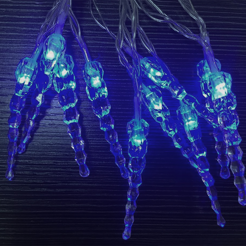 LED Lichterkette Eiszapfen 10 flammig batteriebetrieben Weihnachtsbeleuchtung