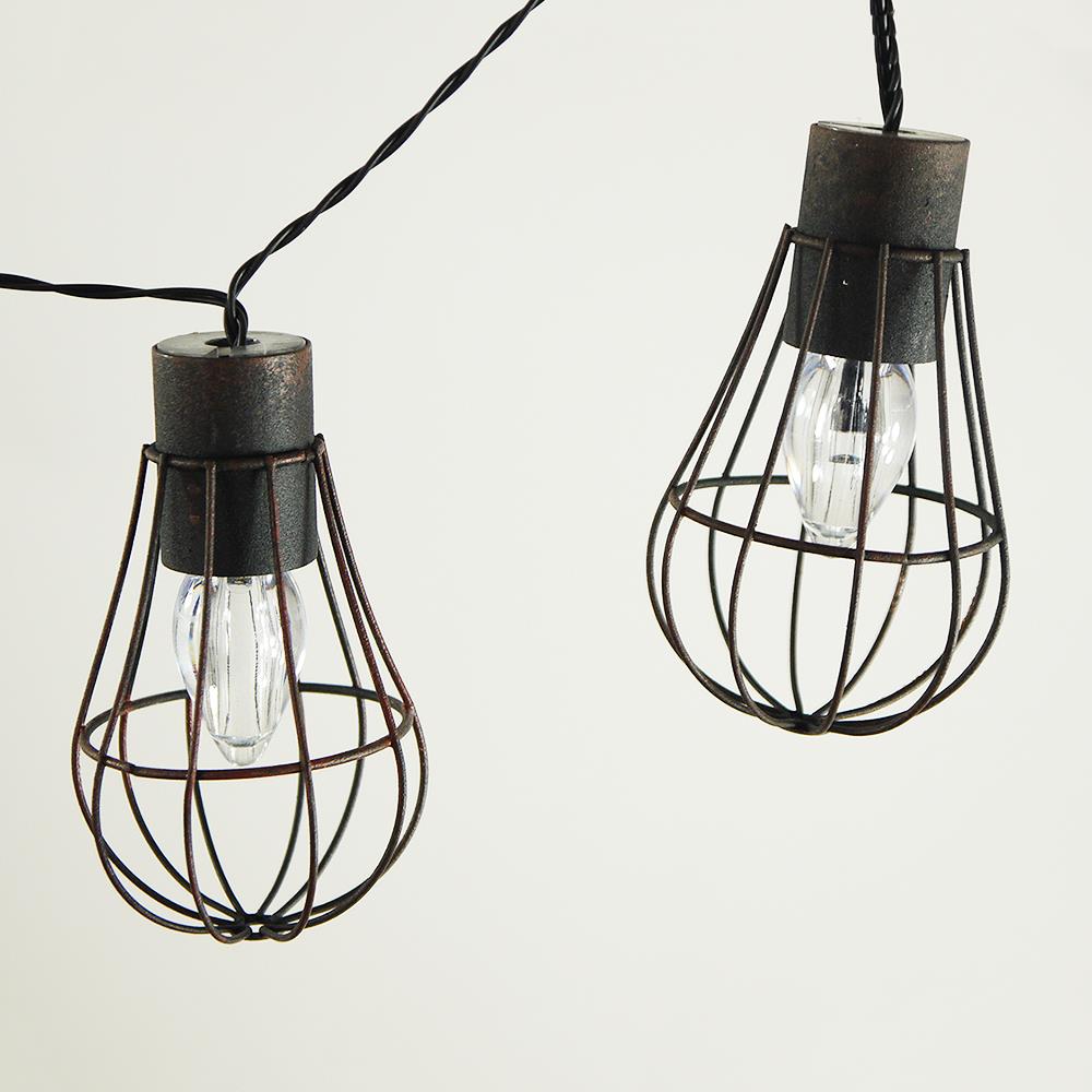 2 x Solar Gitter-Lichterkette 10 flammig