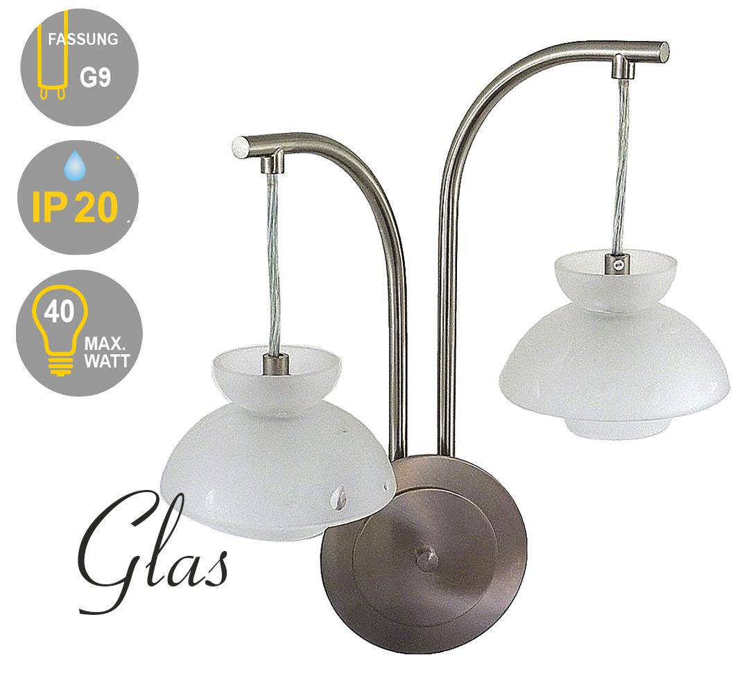 Romantische Halogen-Wandleuchte DROPS 2-flammig Dekoleuchte