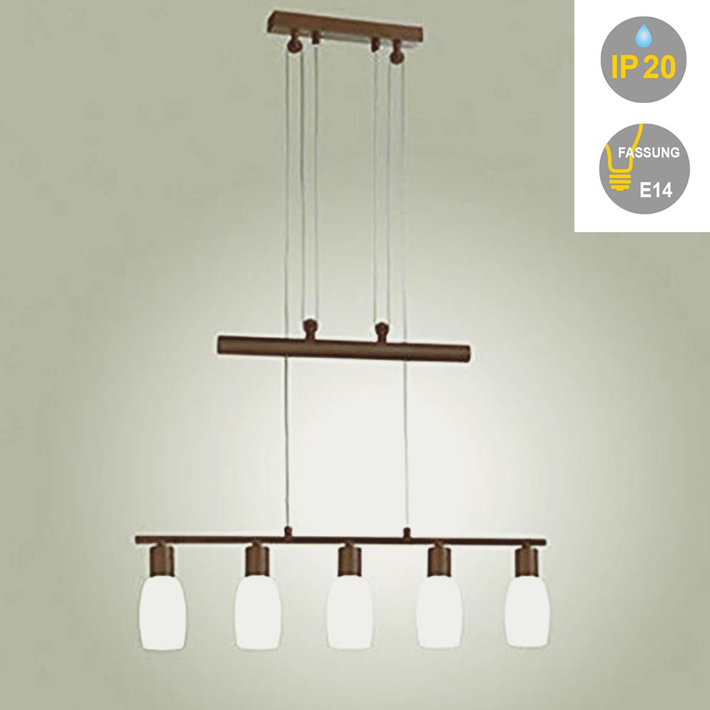 Pendelleuchte Sina 5-flammig Hänge-Esszimmer-Lampe