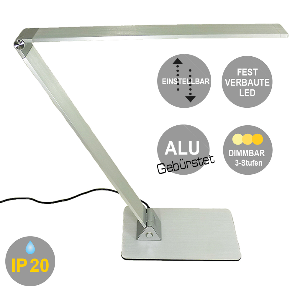LED Schreibtischleuchte TEMO mit Touch-Dimm-Schalter Tisch-Arbeitsleuchte