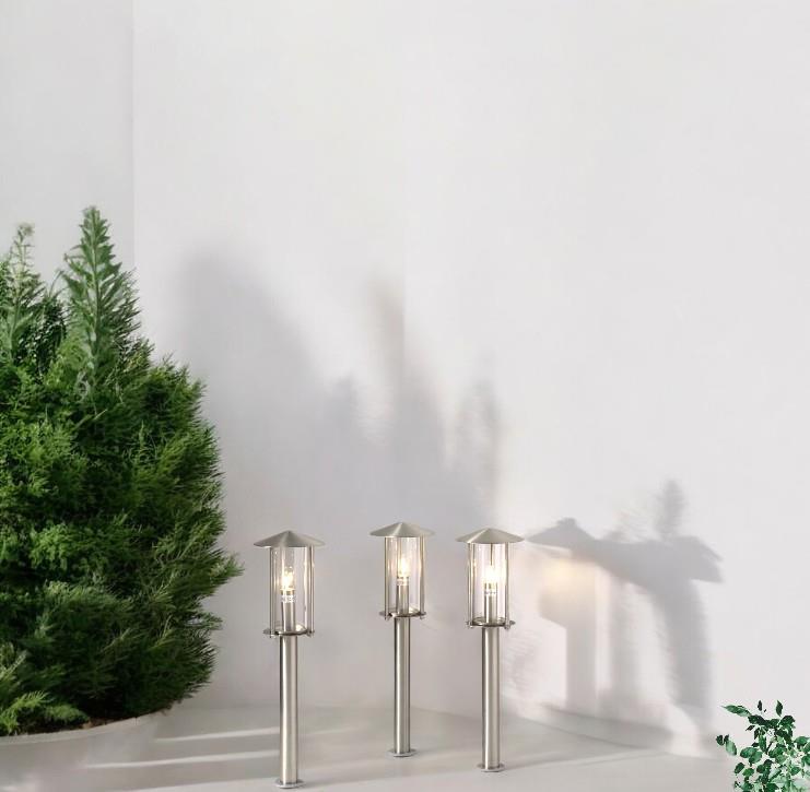 LED Außenleuchte Vico 3-flammig mit Spieß und Leuchtmittel Fassung G4