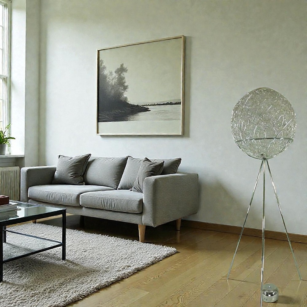 LED + Halogen Stehleuchte ALINA Kugelleuchte Standleuchte